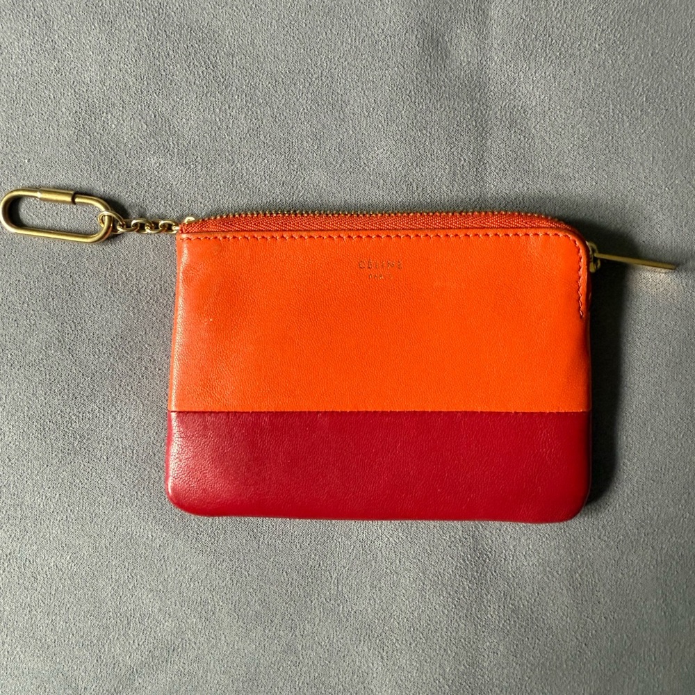 Celine Orange and Red Women's coin purse